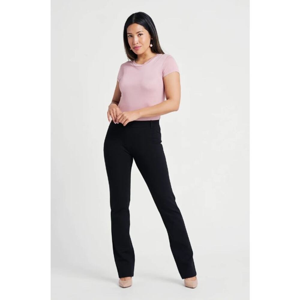 Betabrand Straight Leg Dress Pant Yoga Pant Women's‎ Black Size Small Petite